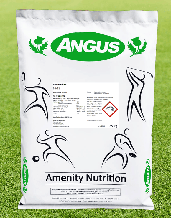 Angus Autumn Rise Fertiliser 3-0-22 + 4% MgO + 3% Fe + 6% CaO